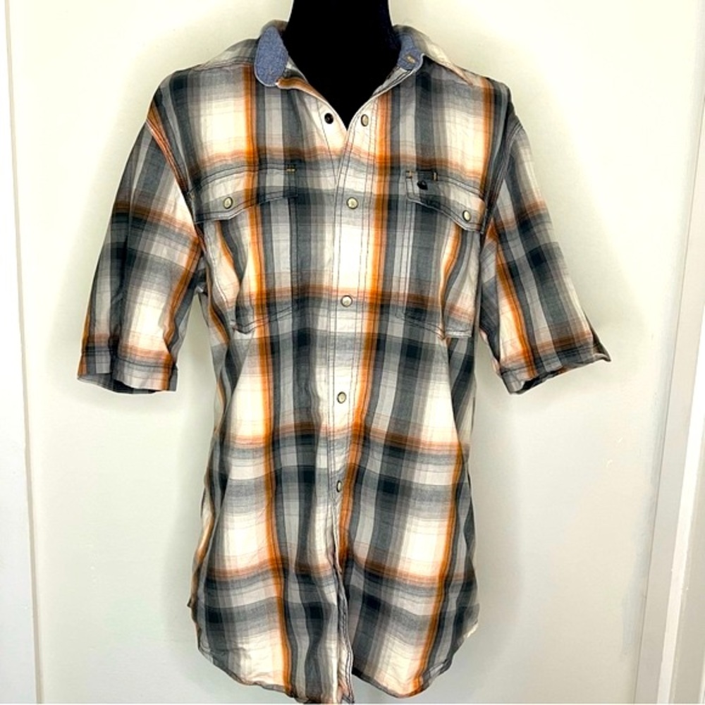 Carhartt Relaxed Fit Plaid Snap Front Shirt Men’s Medium
